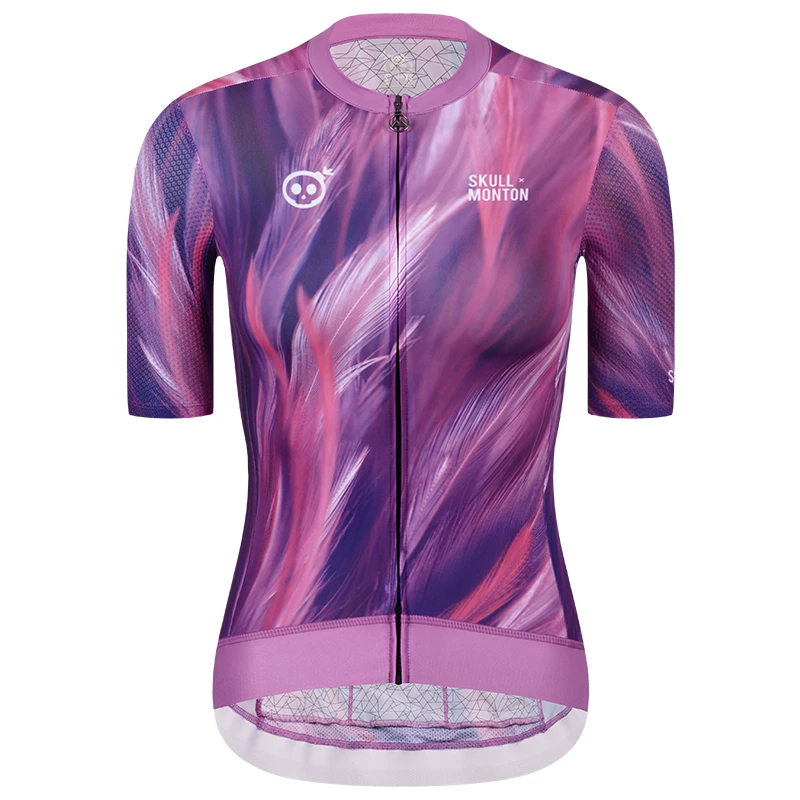 Monton脉腾女款短袖骑行服羽毛