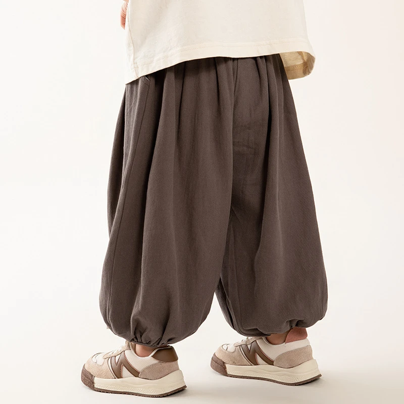 2025爆款防蚊裤男童裤子春夏薄款儿童裤子夏季薄款阔腿灯笼裤