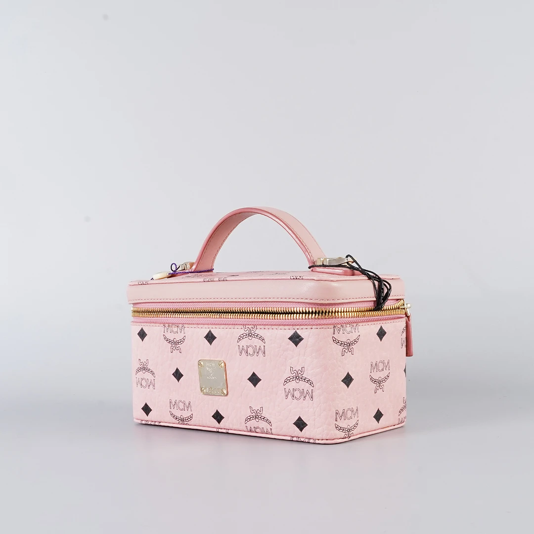 95新 MCM 桔夕奢侈品精选/盒子包粉色/BG23001445
