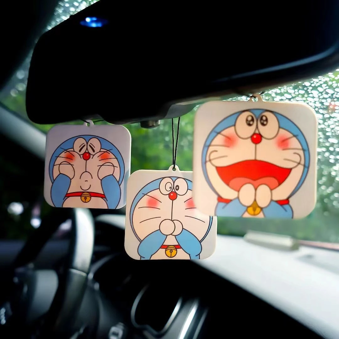 车载挂饰哆啦a梦挂件衣柜卡片清新香薰持久淡香氛车载好物后视镜