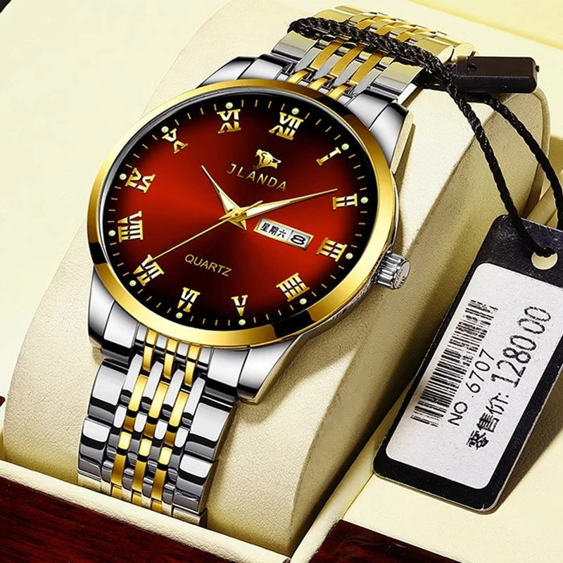 瑞士超薄名表非机械表男女士手表正品夜光防水十大双日历