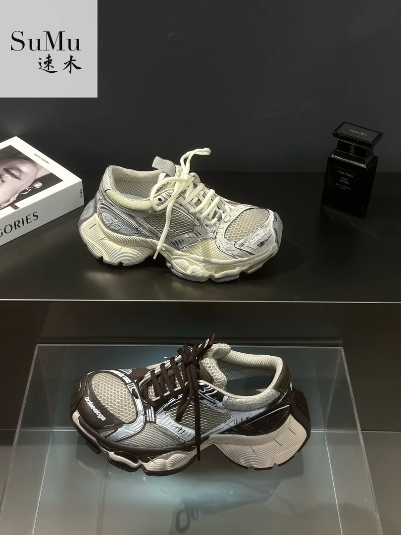 SuMu/速木巴黎订书机2025新款老爹鞋休闲厚底透气时尚潮鞋休闲鞋