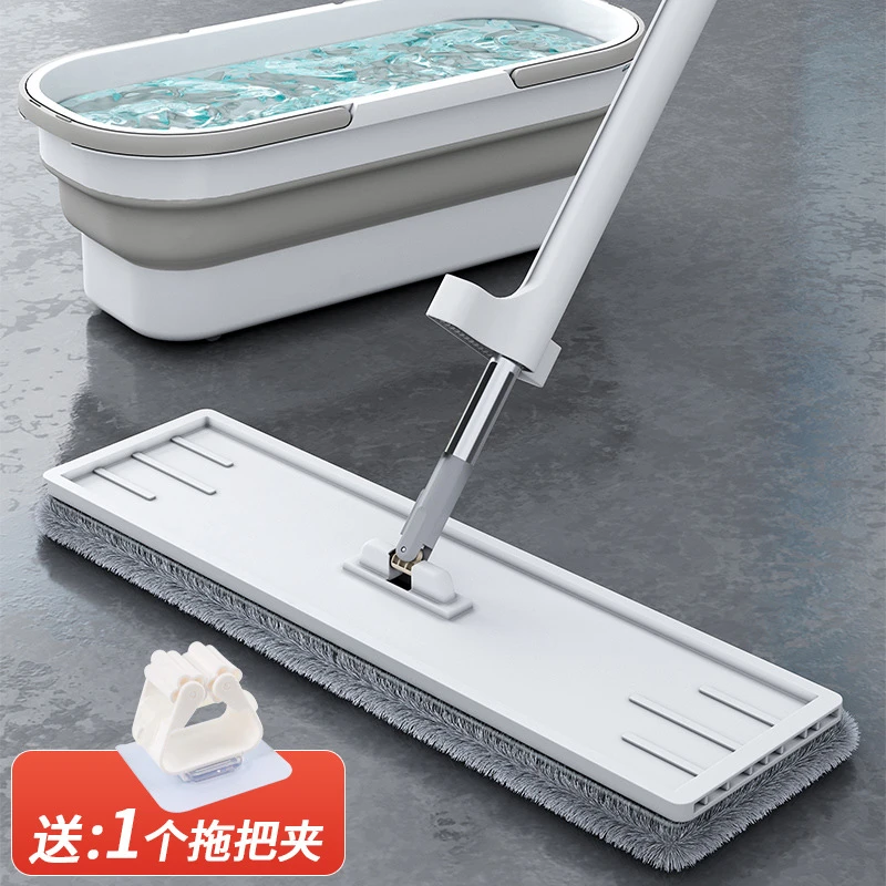 新款懒人拖地免手洗神器平板拖把家用干湿两用一拖净带扣拖布拖把