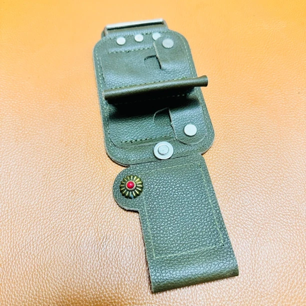 双鱼轮牛皮腕带双鱼堡垒万品蓝鲸通用魔术贴渔轮固定腕带渔具配件