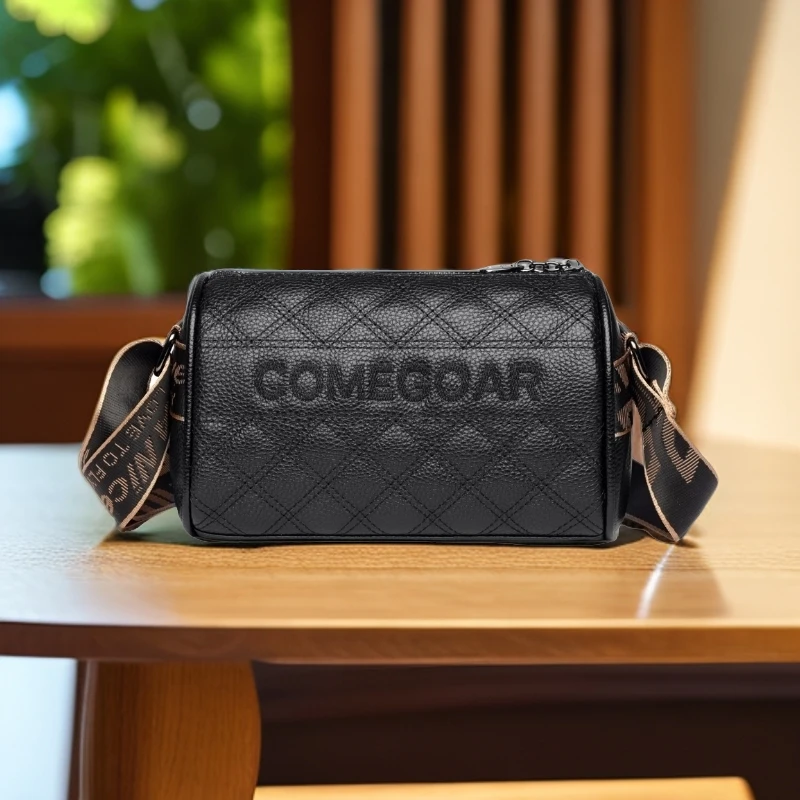 【头层牛皮】秋冬新款真皮女包百休闲搭菱格绣线女士单肩斜跨包dsp