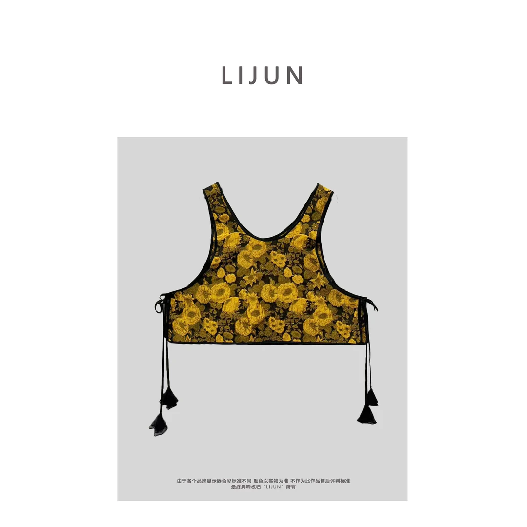 810篱君原创设计师 女士春季新款背心上衣