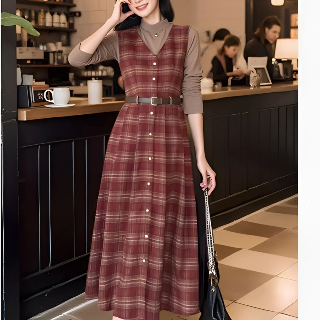 【惊羽女装】61129闺蜜高级时尚两件套连衣裙