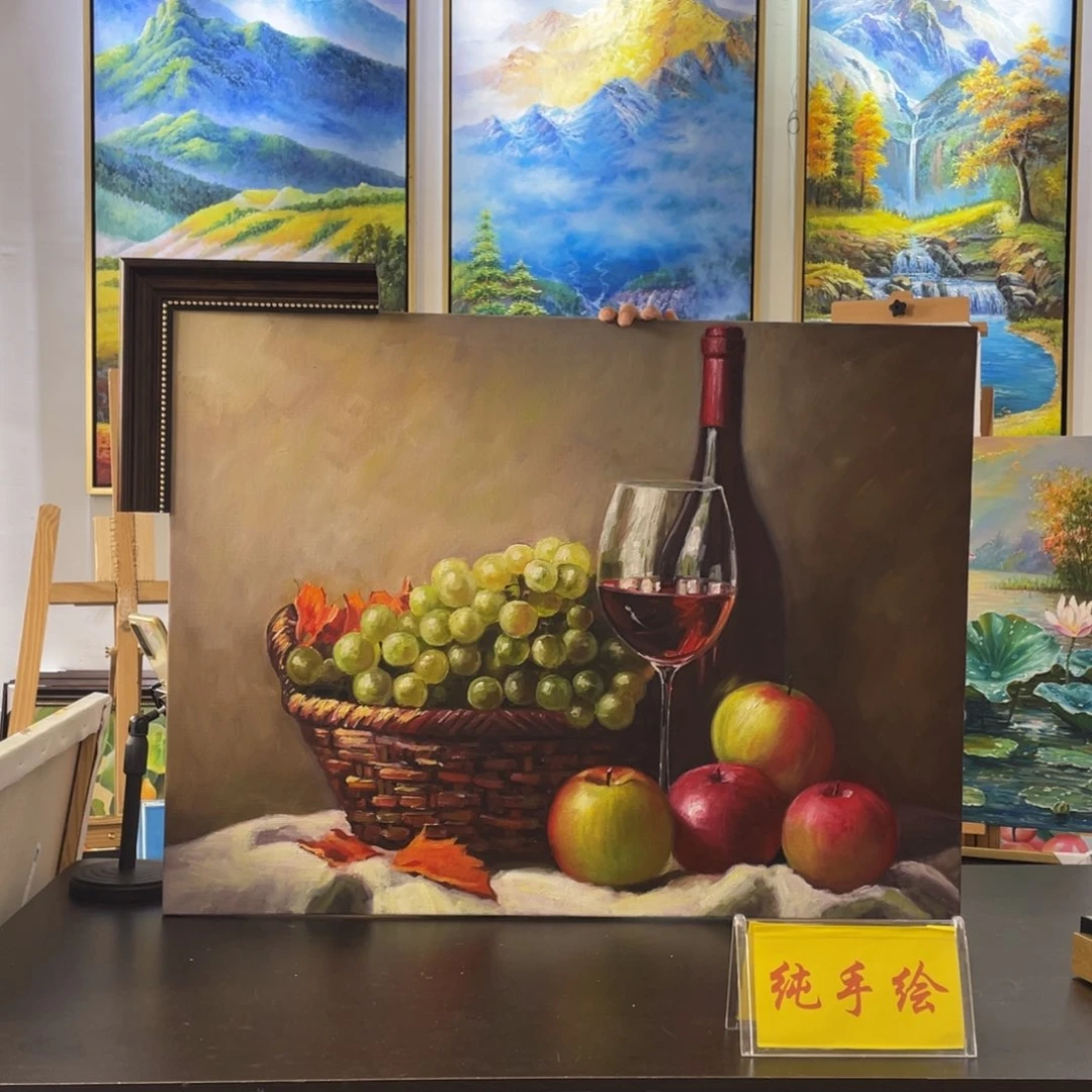 油画25号。  带框尺寸70✖️90