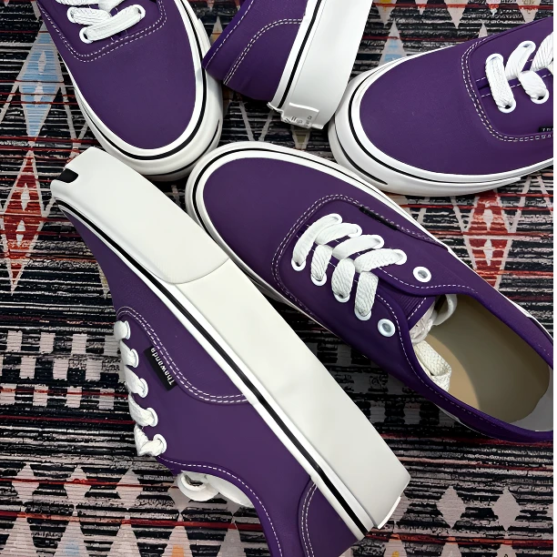 Thawanda男女同款厚底开口笑紫色硫化板鞋