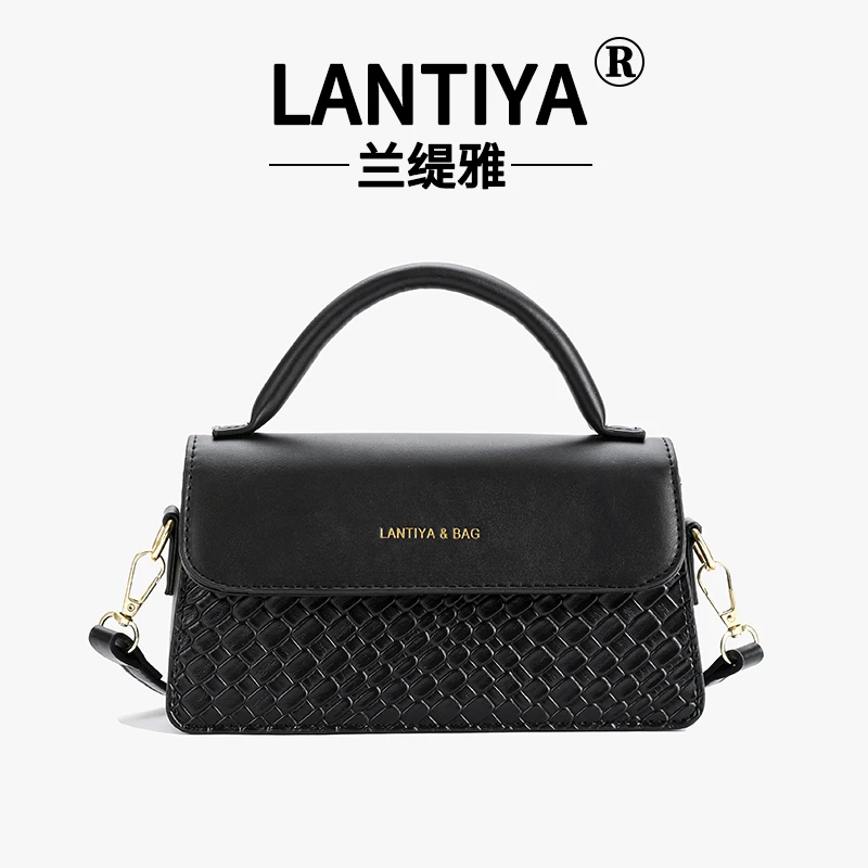 法式小众复古女士包包2023新款简约设计编织单肩腋下小方包潮5001