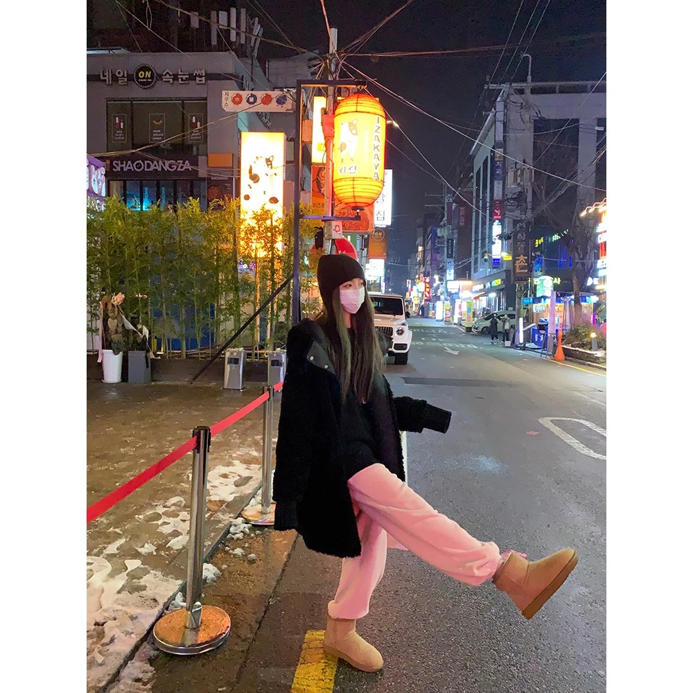 大小姐77限量 100绵羊毛超好穿连帽显瘦保暖慵懒毛毛外套