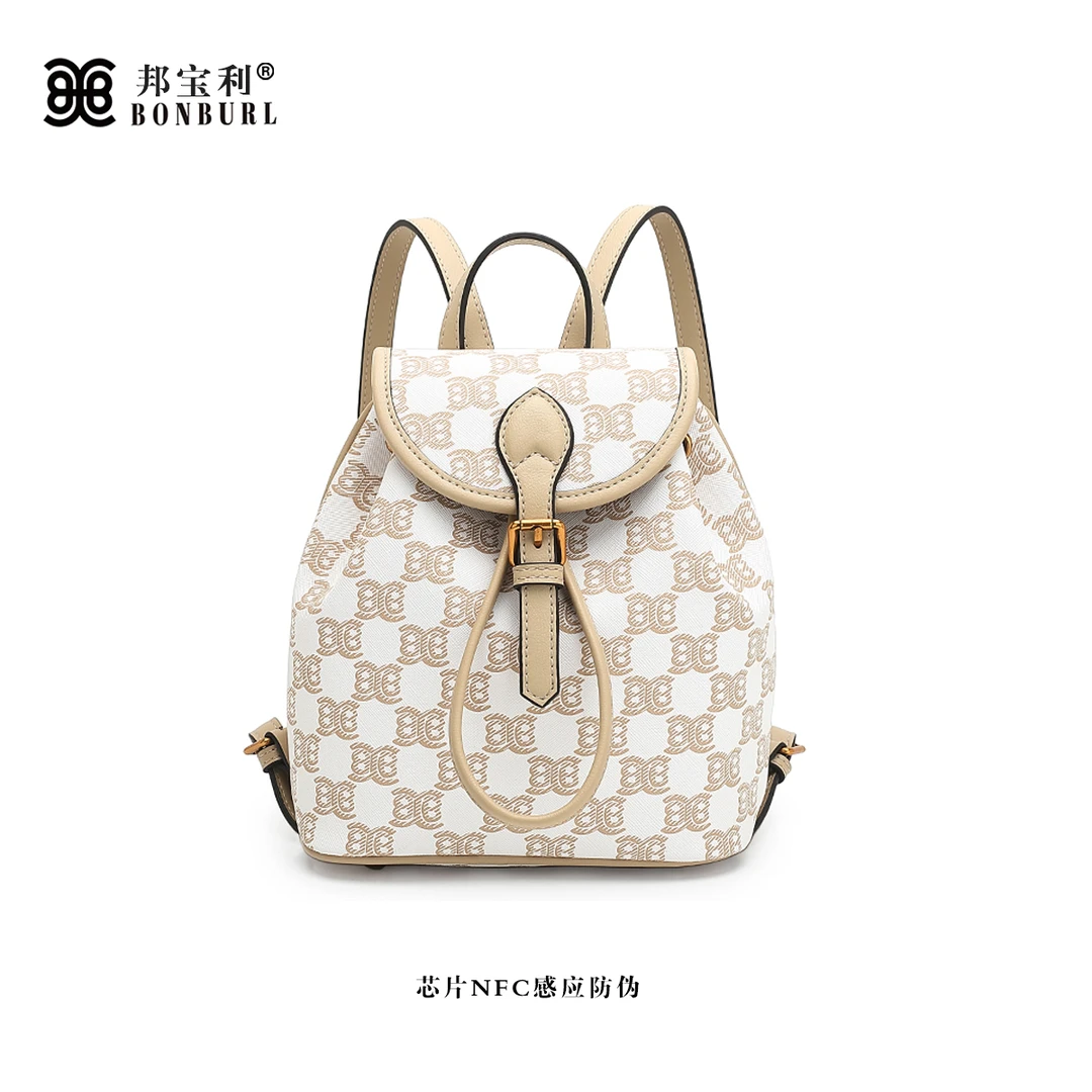 Bonburl/邦宝利2025年新款女士时尚背包小清新百搭时尚双肩包6903