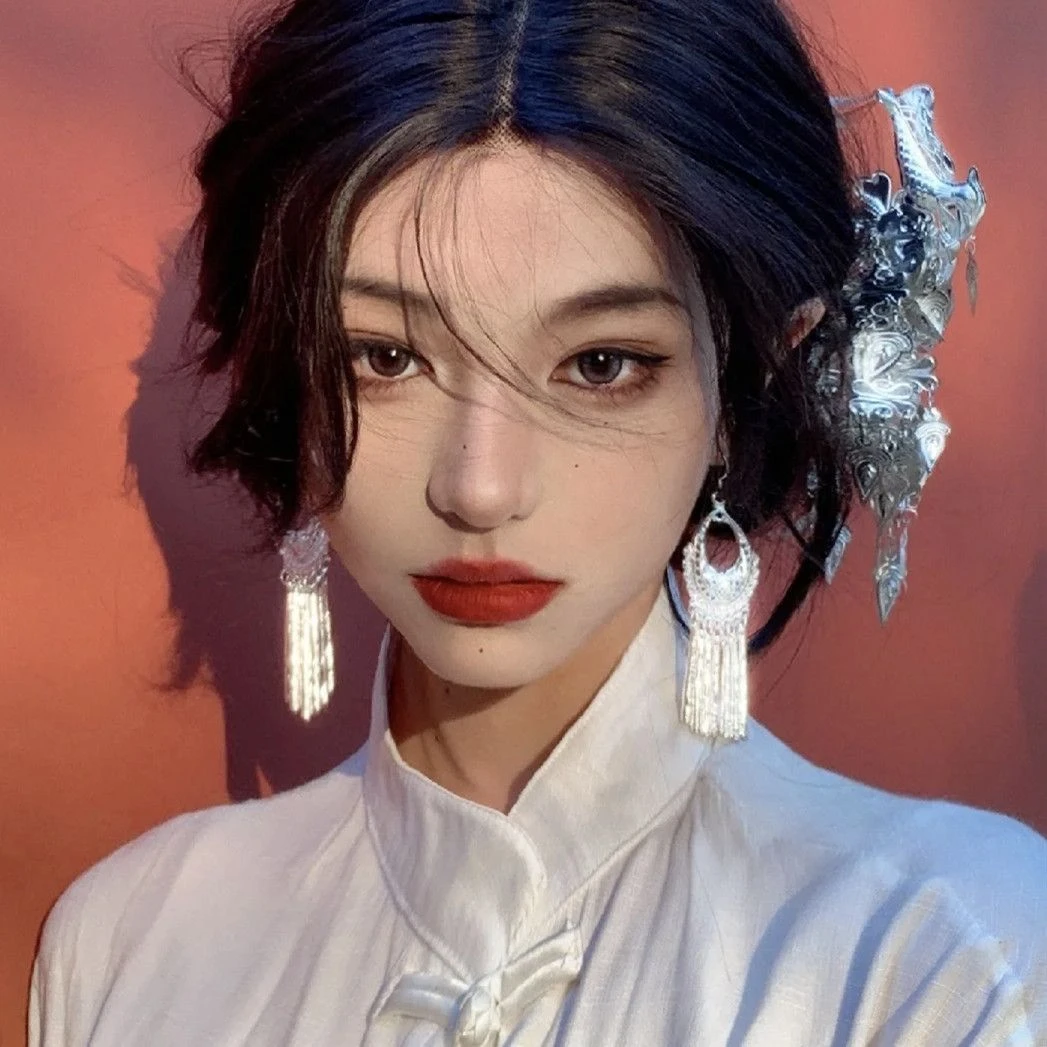 海边度假复古民族风手工流苏耳环女气质云南苗族百搭长款耳饰古风