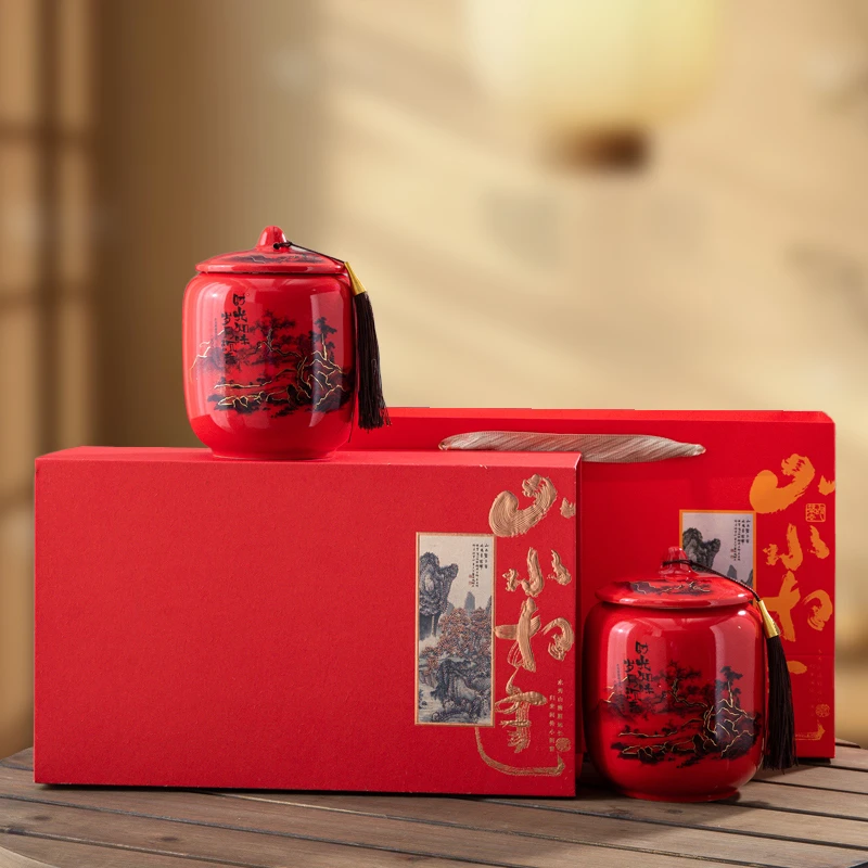 2025新茶叶正宗红茶小种茶叶高山花果香浓香型陶瓷茶叶罐送礼盒装