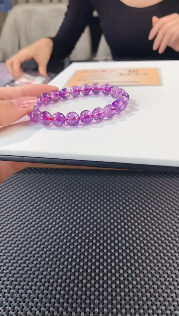 【闪购商品】水晶手串未镶嵌天然紫发超七手串 多样性发一 SG54