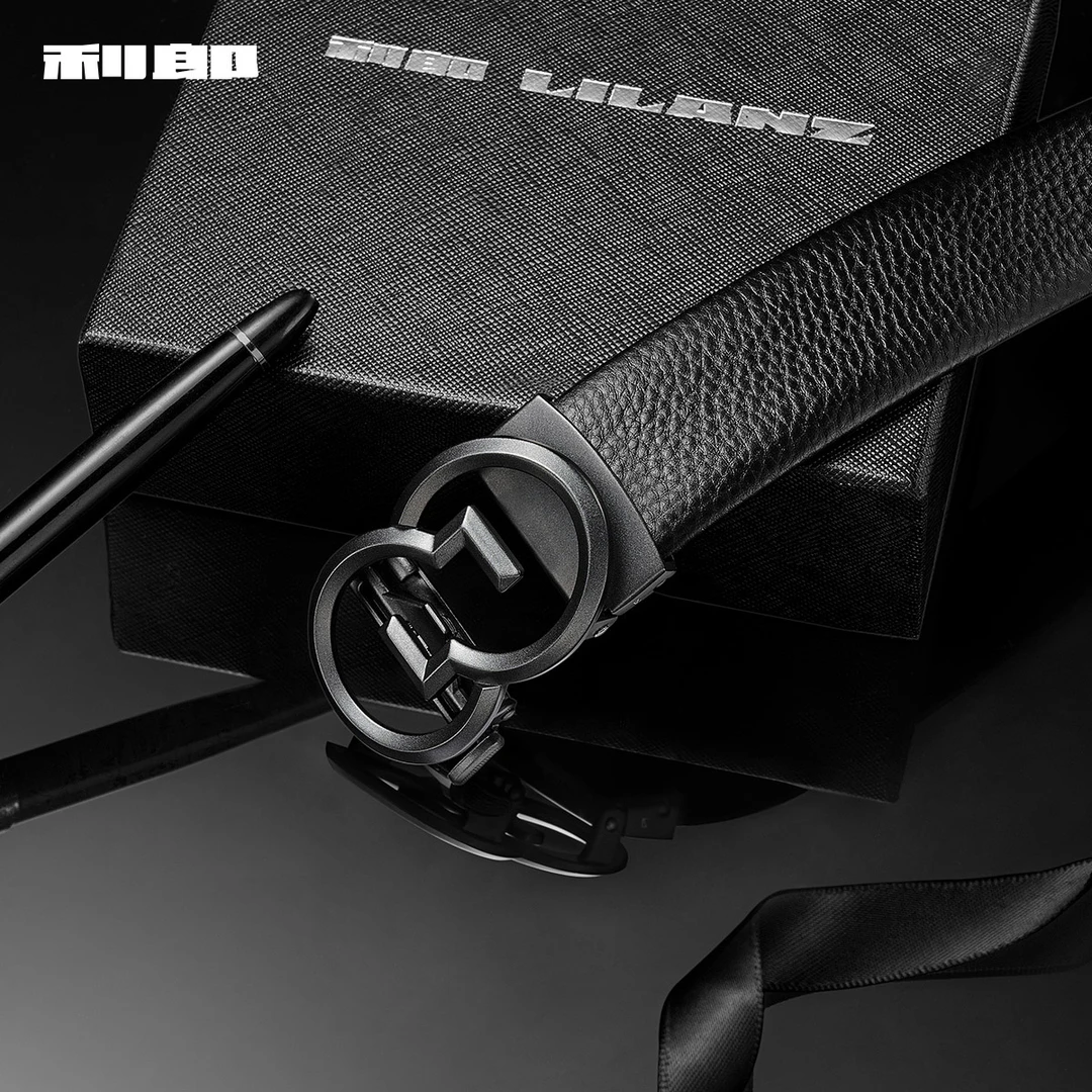 【礼盒装】利郎官方皮带男2024秋商务休闲头层牛皮自动扣男士腰带