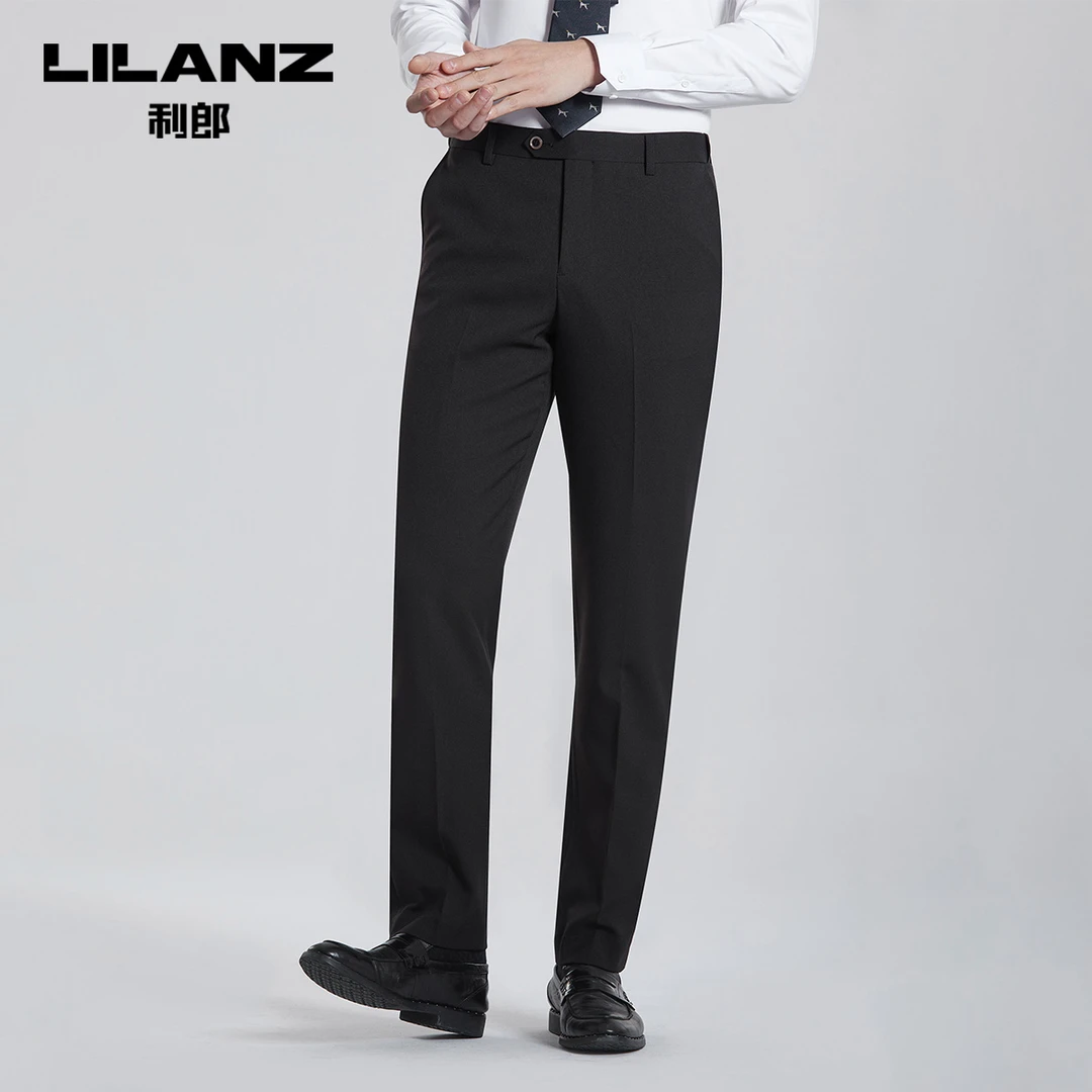 【零压轻西裤】男士商务休闲时尚直筒黑色结婚上班舒适有型西装裤子