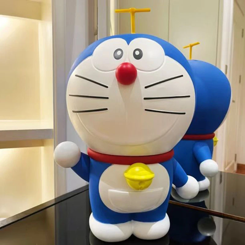 竹蜻蜓哆啦a梦摆件叮当猫胖虎手办卡通动漫模型大公仔机器猫礼物