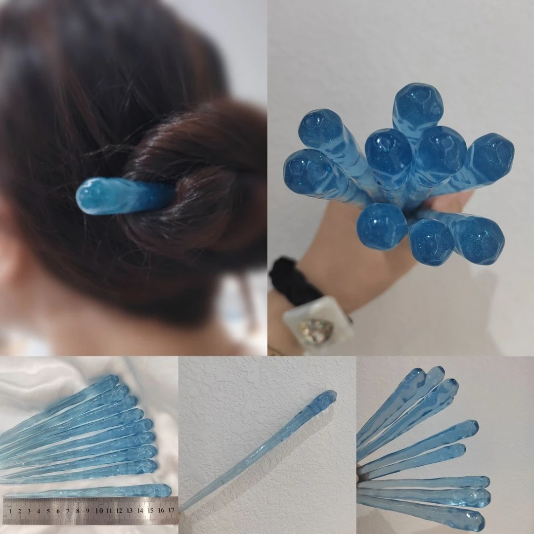 有点蓝」冰溜子灵动发簪小众设计简约甜美新中式国风簪子百搭17cm