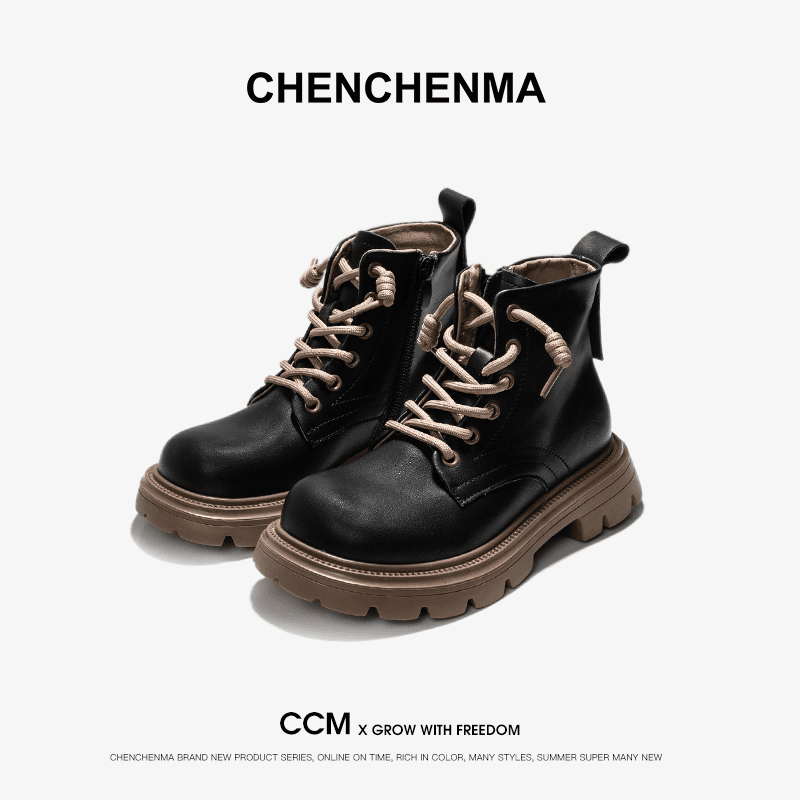 辰辰妈【好帅】儿童马丁靴秋冬靴子时尚高品质大童女童童鞋23D08004