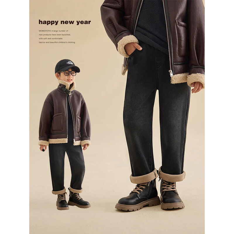 新年款【高弹c位】加绒弹力牛仔裤7175D