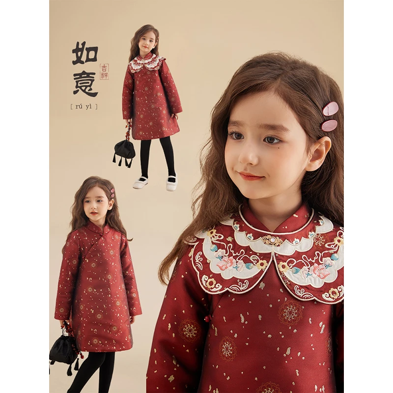 新年款【小主吉祥】新中式云肩汉服连衣裙 7323D