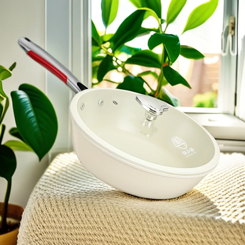 T1【品牌优选】膳之厨/28CM陶瓷釉炒锅 平底锅 煎、炒锅家用炒锅