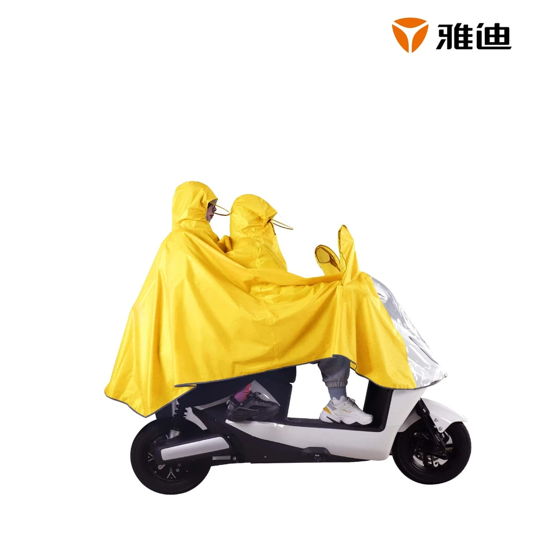 YADEA/雅迪电动车夏季雨披/雨衣魔术贴设计雨天必备雨具