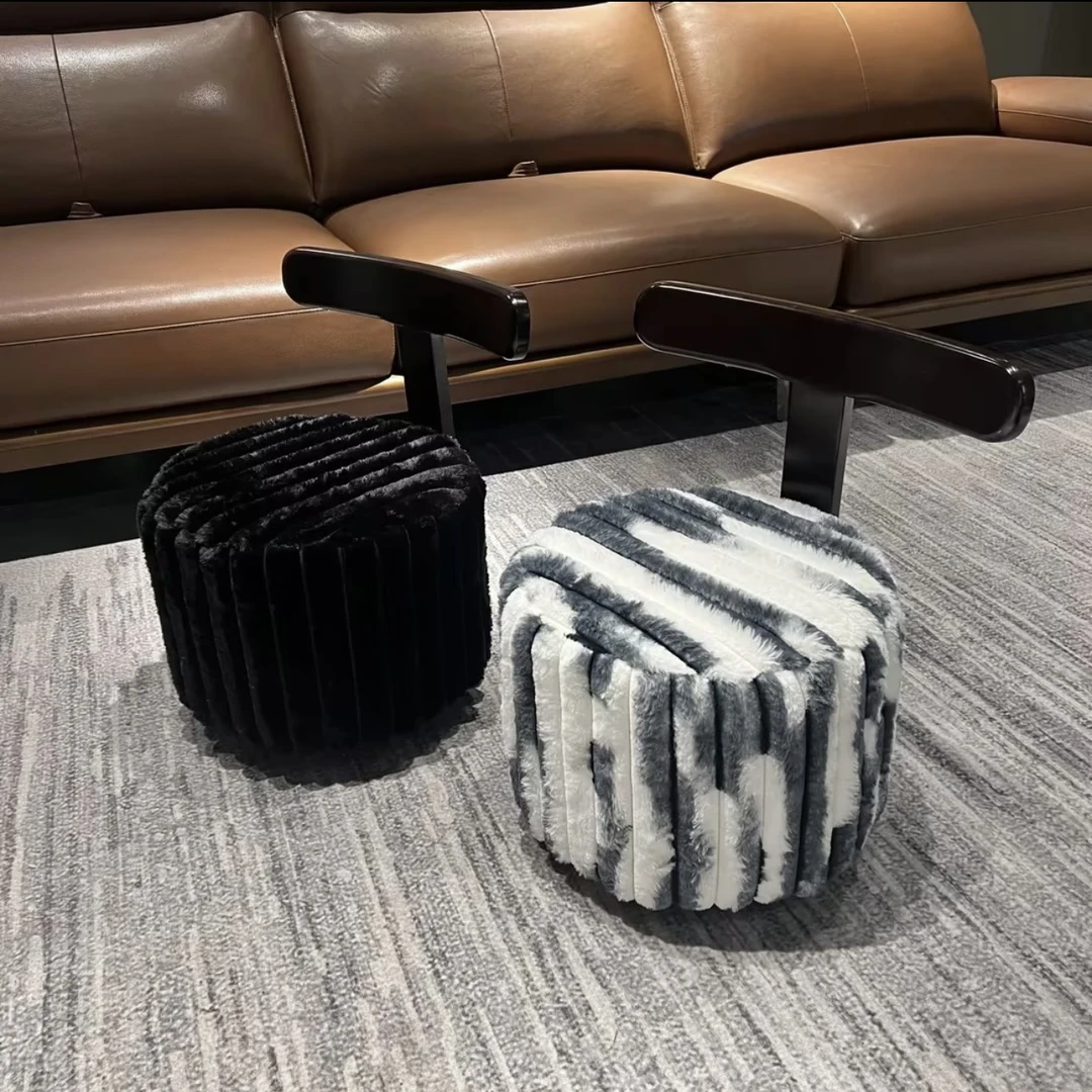 轻奢高级感沙发凳家用客厅网红创意矮凳坐墩简约现代换鞋凳小板凳