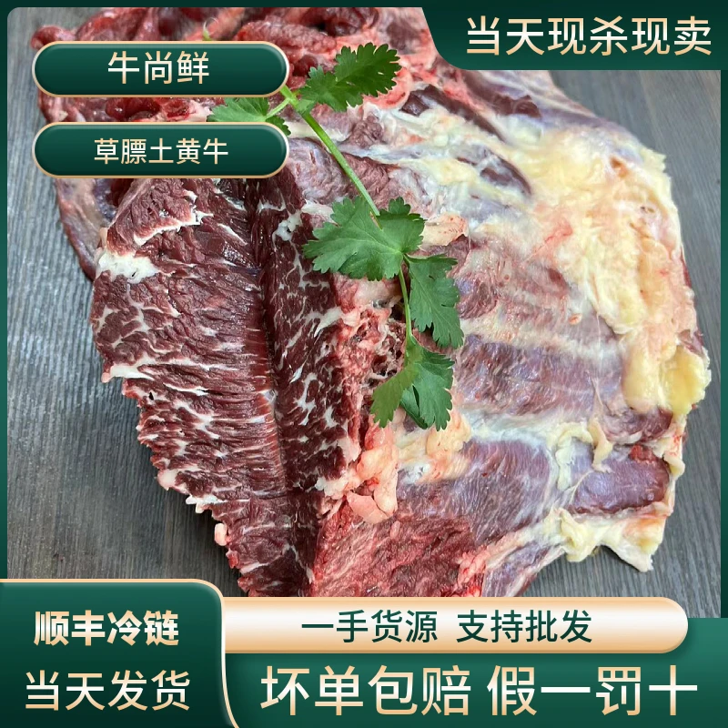 雪花匙仁4斤土黄牛精修扇面肉冷链新鲜牛肉匙仁火锅肉坏单包赔
