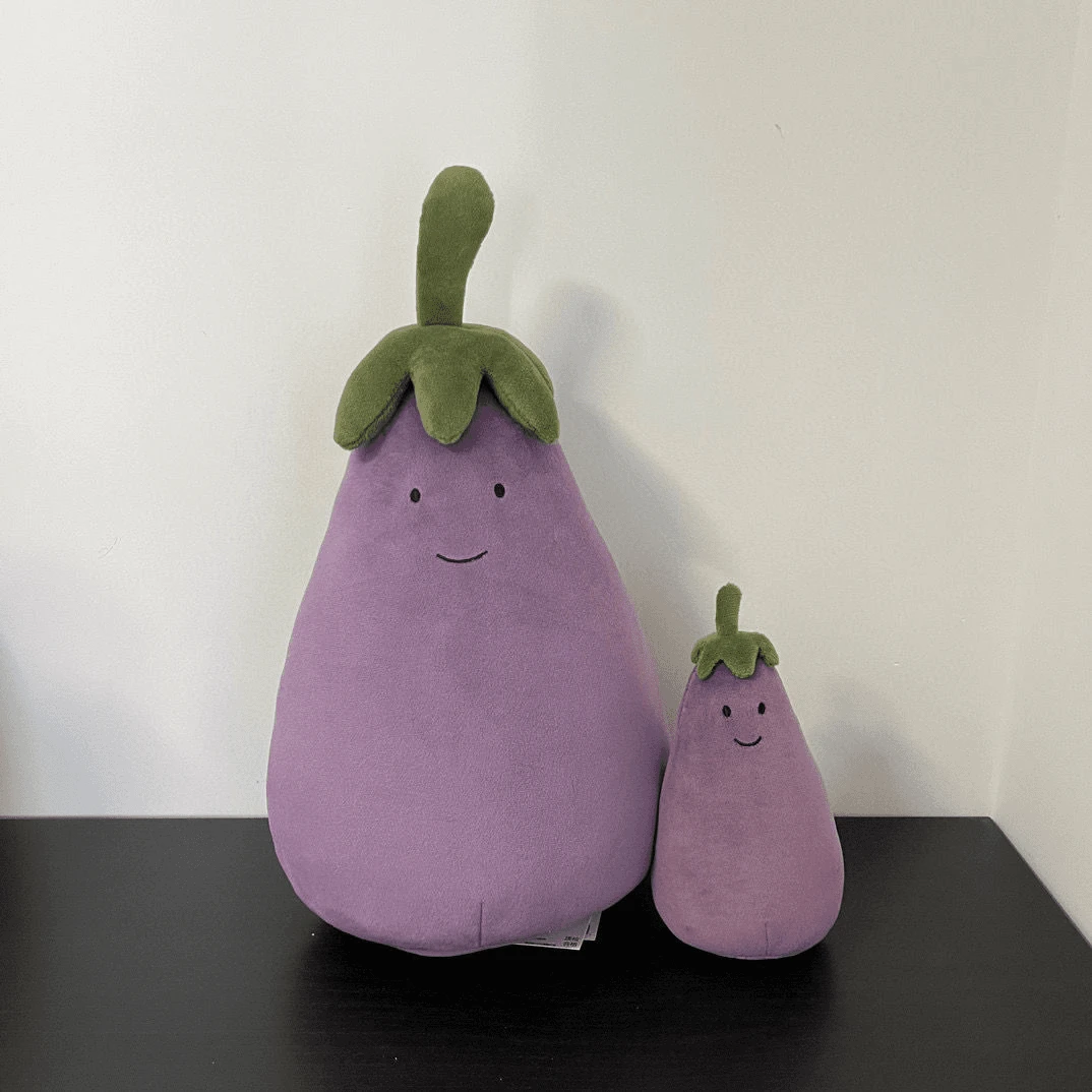 原单jellyca*茄子大号毛绒玩偶公仔送儿童女生睡觉抱枕玩具礼物