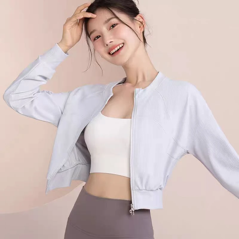 聚【299-350】瑜伽服女长袖2024新款固定胸垫防震健身普拉提运动