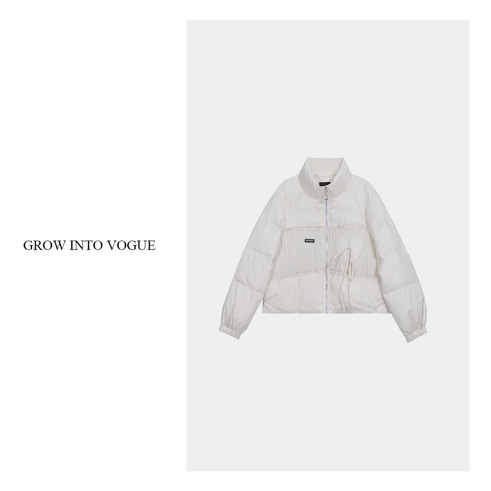 【小余】【蔓诺蒂】豆荚花拼接羽绒服 23890315