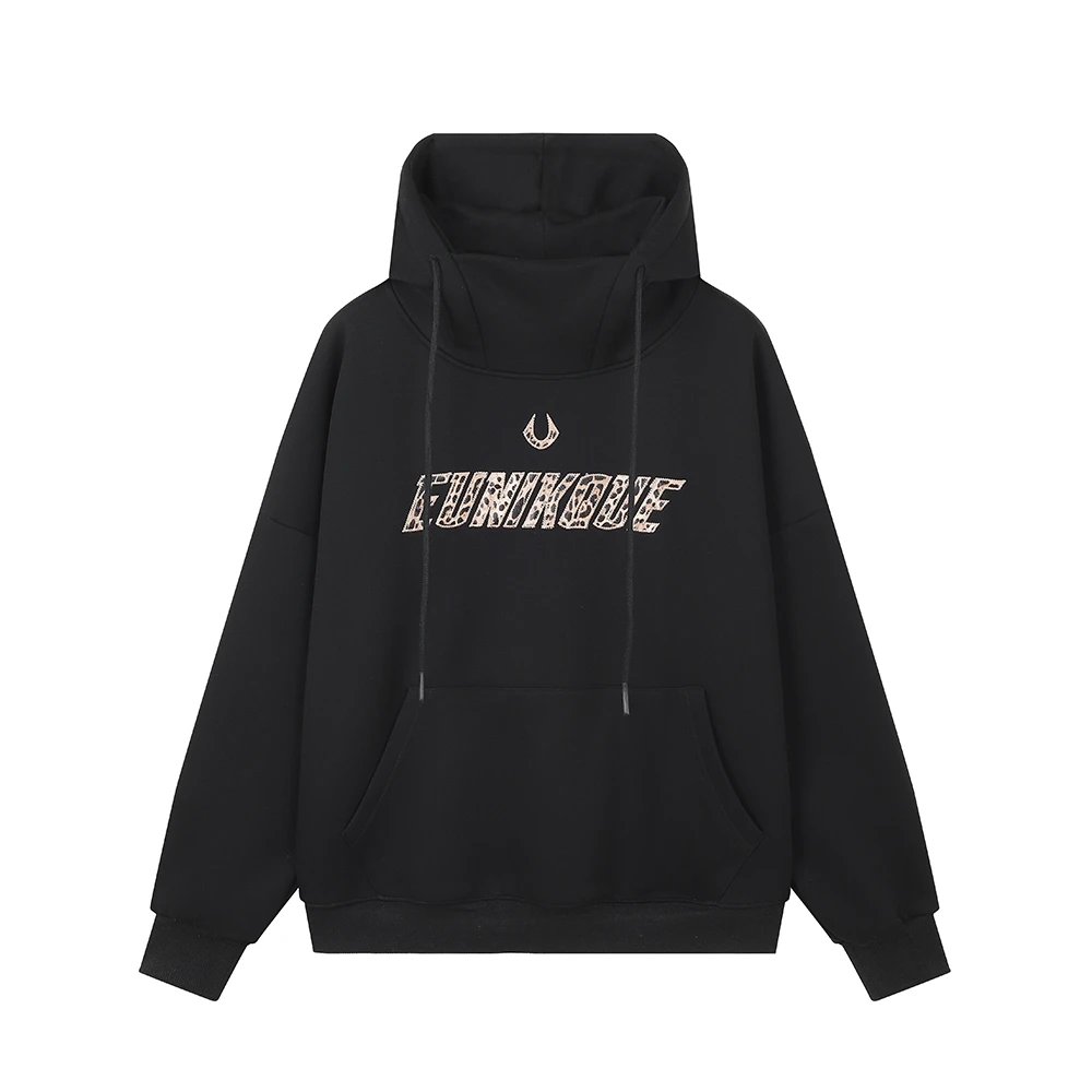 EUNIKQUE/悠尼克 秋冬加绒高领运动篮球连帽刺绣潮流柔软亲肤卫衣