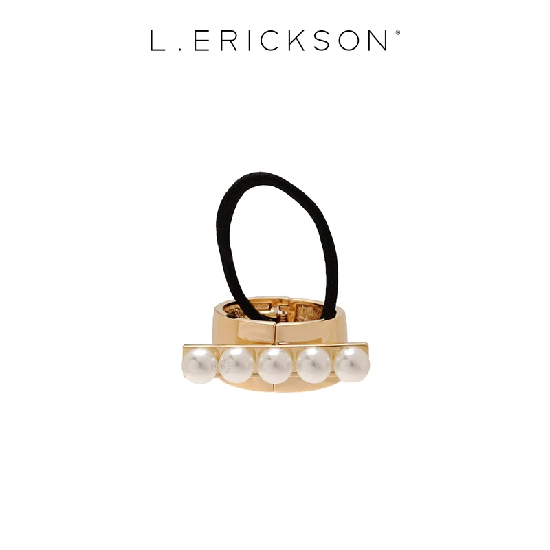 L. ERICKSON/莱丽克森金属发圈气质时尚百搭复古棕色精致简约