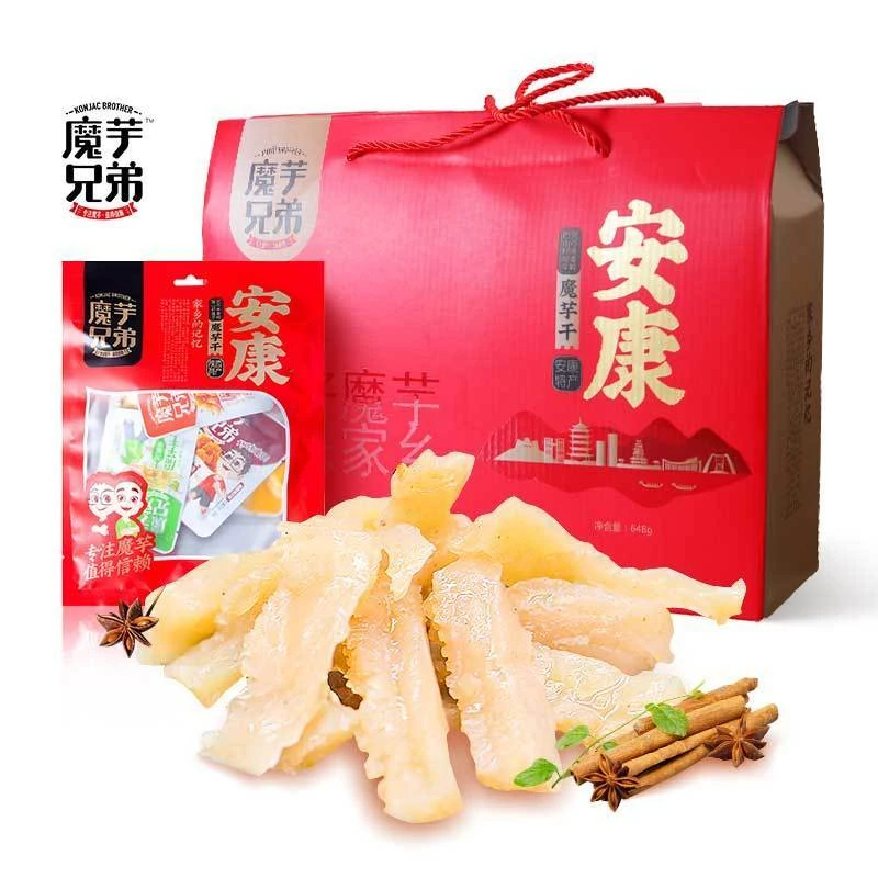 陕南魔芋兄弟魔芋爽素毛肚648礼盒装安康特产网红辣条混合口味