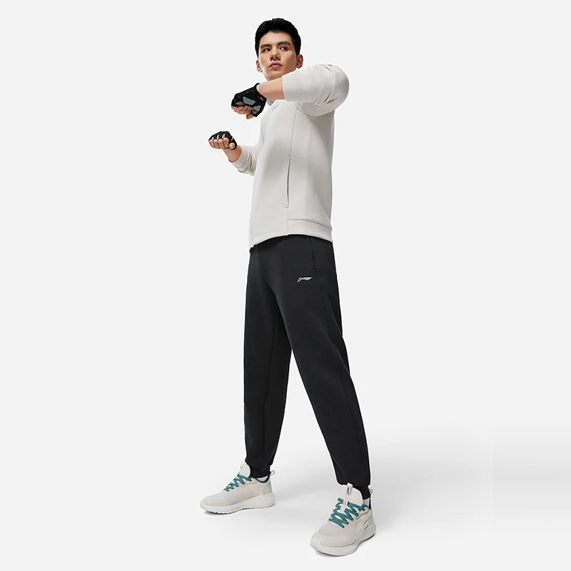 李宁健身系列男子舒适百搭束脚卫裤AKLU127