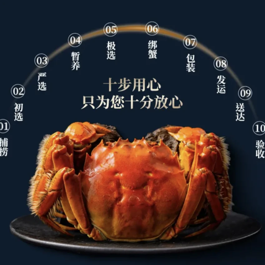 【活蟹&农户自营】2两母蟹 甄选生态大闸蟹 礼盒 4-10只顺丰特快