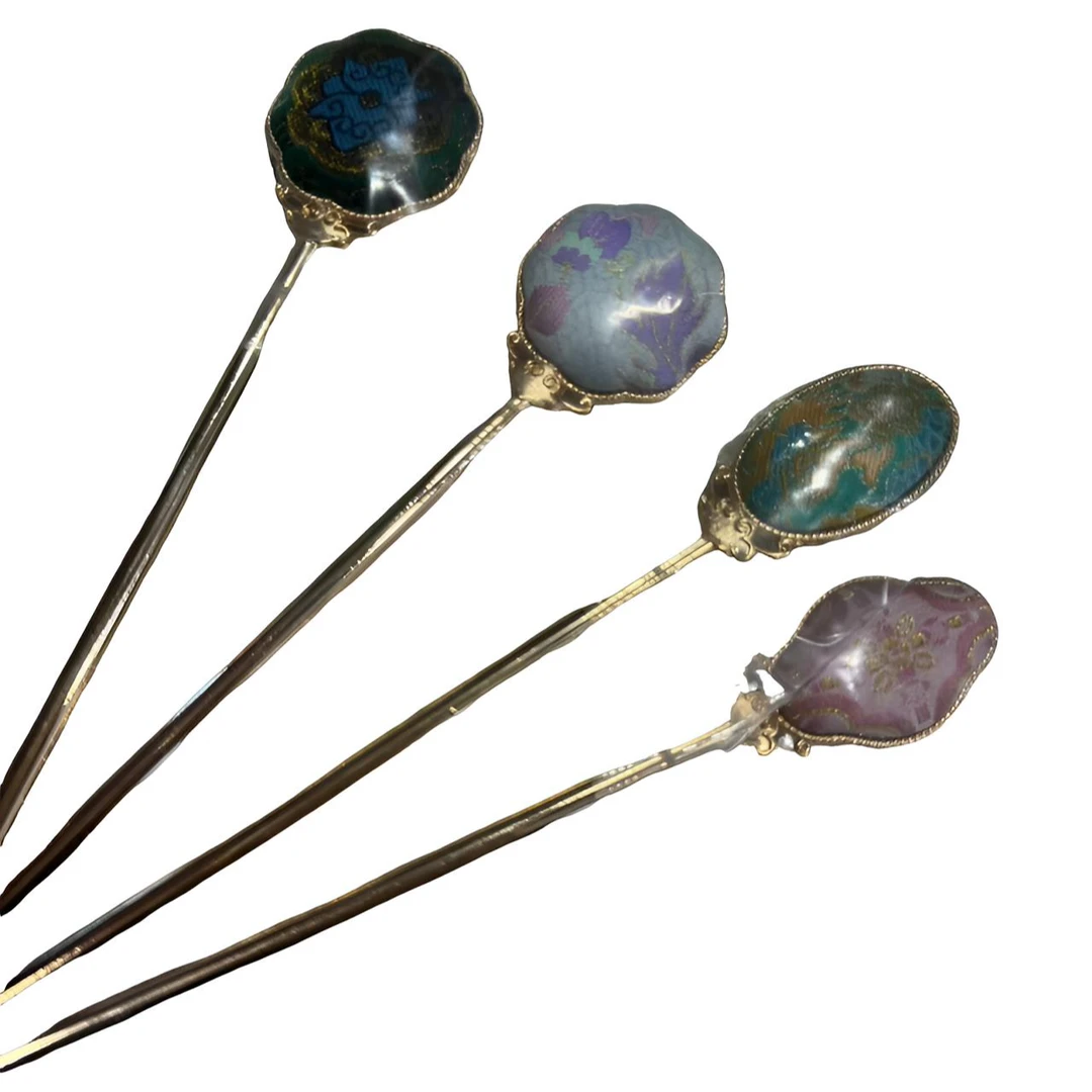 （喜物专拍49号）定制桑蚕丝高品质宋锦面料发簪