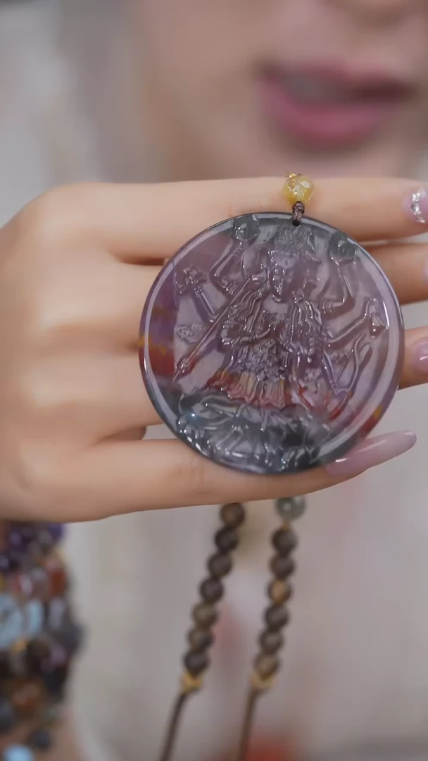 【闪购商品】水晶吊坠18K金镶嵌A1极光小茉莉（多样性发一）