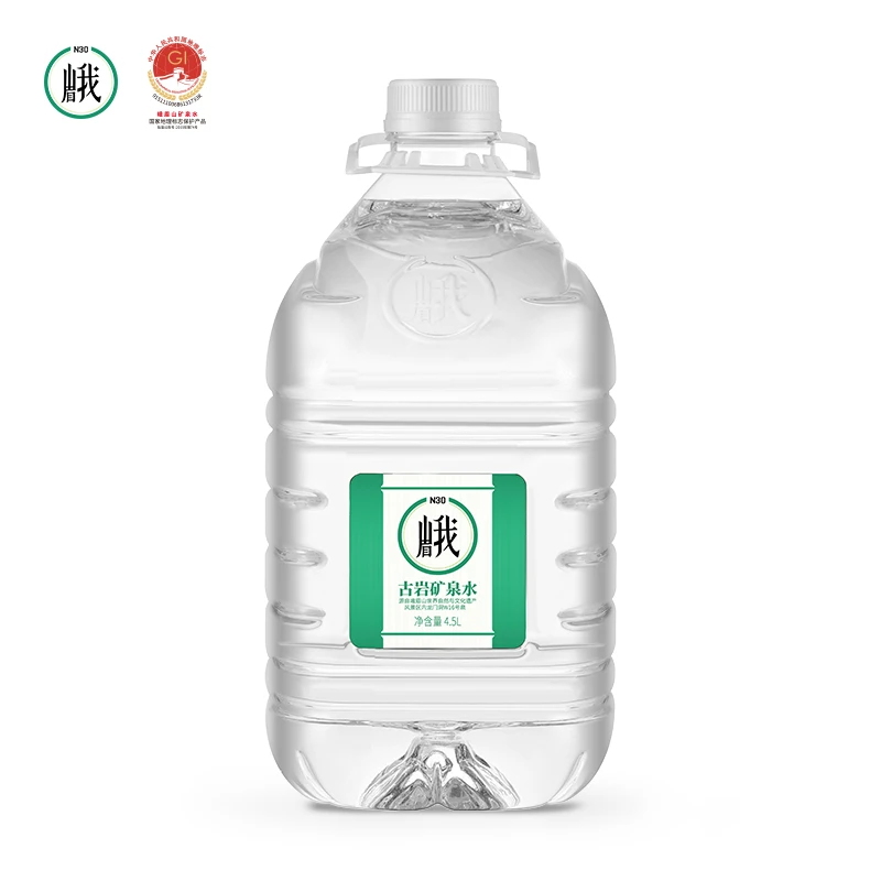 N30° 峨眉山古岩天然桶装矿泉水弱碱性高锶饮用水4.5L家庭泡茶水