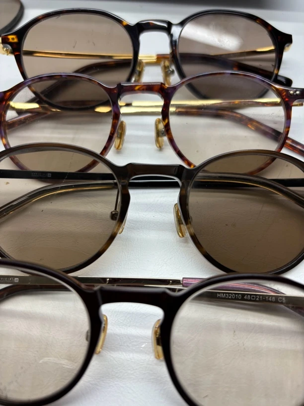 天然石头眼镜男女款茶色