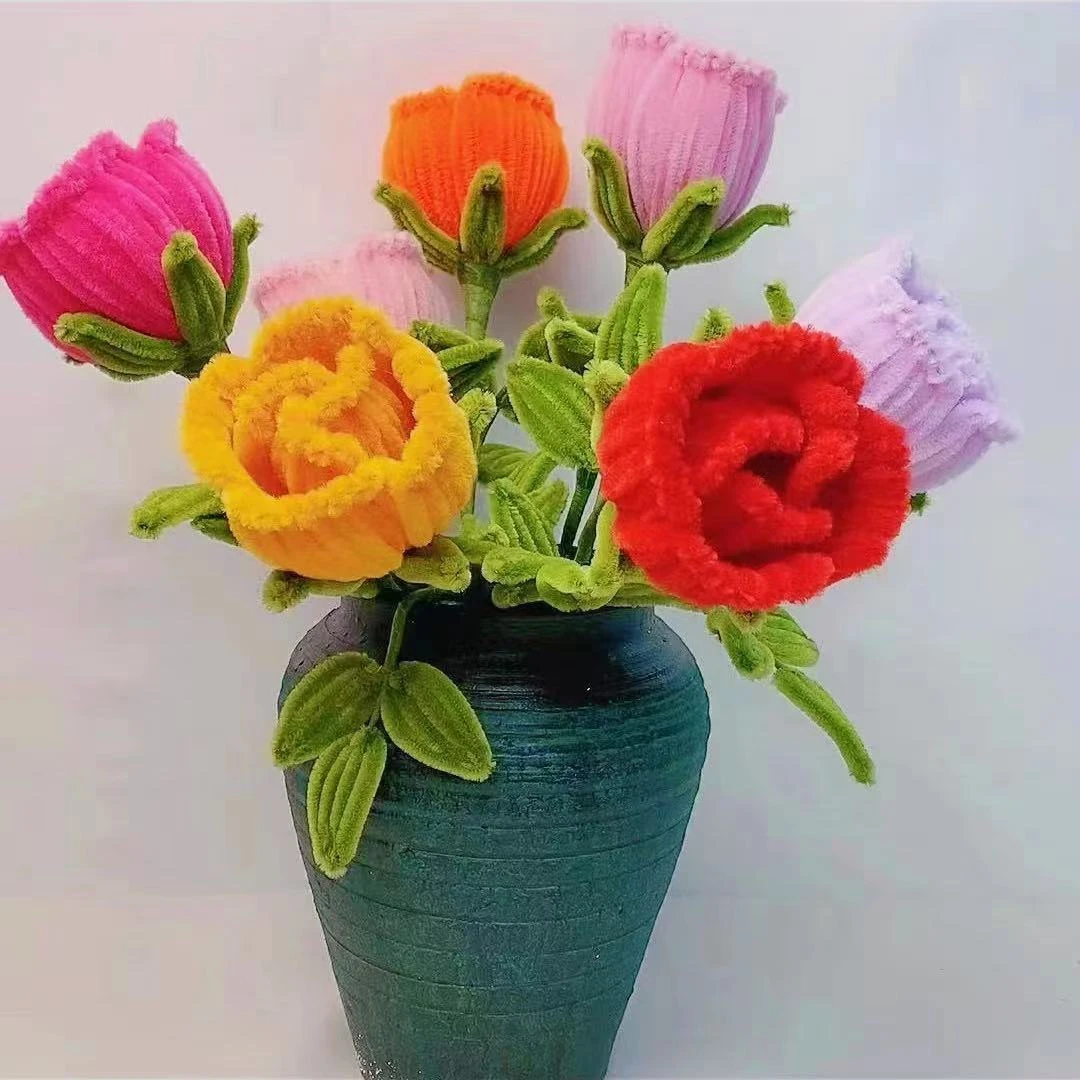 （玥涵推荐）锌特扭扭棒（玫瑰花束）手工DIY材料包（不含花瓶