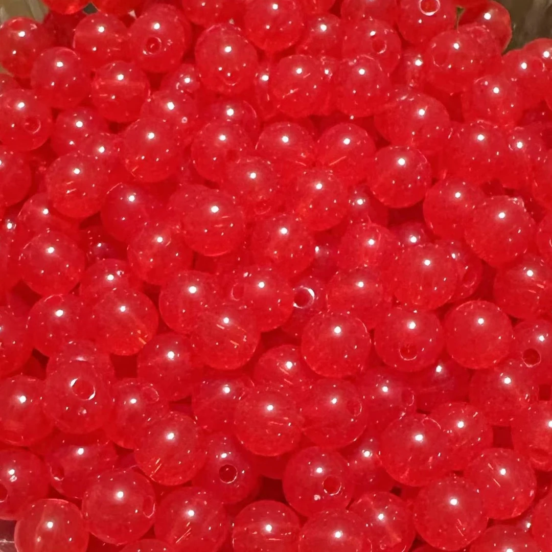 有文精选 亚克力果冻珠 手工编织手工花 发财果 彩色圆形