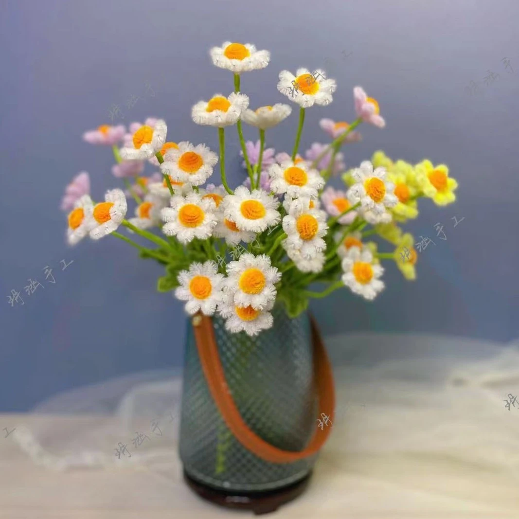 （玥涵推荐）锌特扭扭棒（洋甘菊花束）DIY材料包不含花瓶
