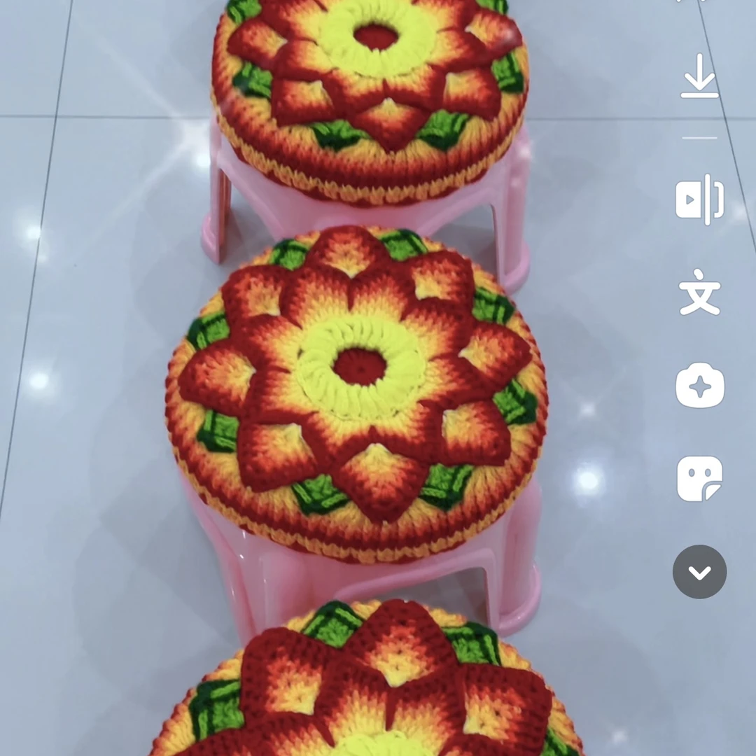 不是成品-圆凳子坐垫套四个配线，拍材料送视频教程和工具