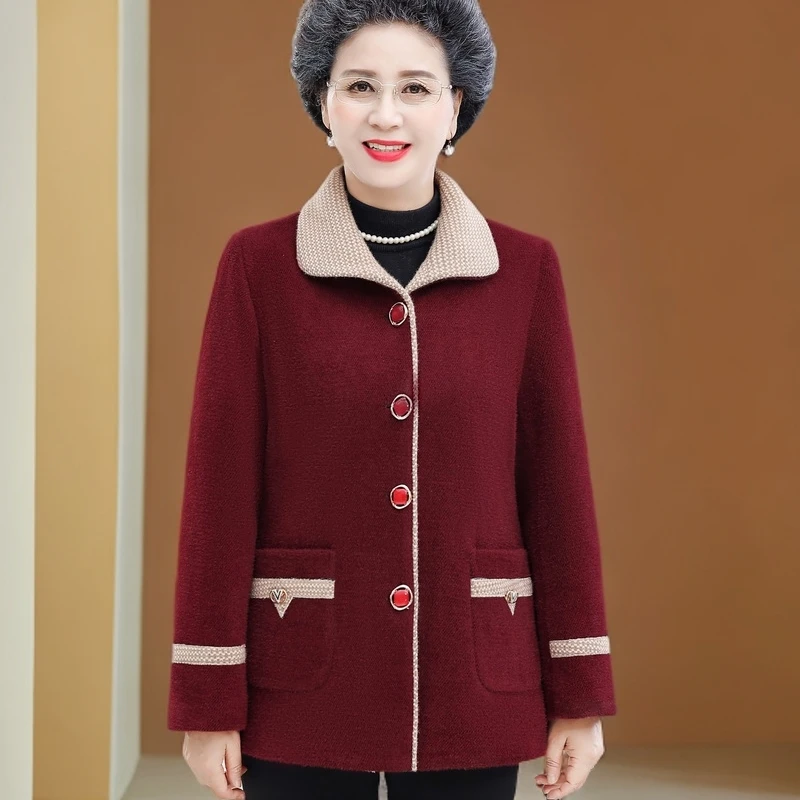 棉衣妈妈装女装外套奶奶中年气女士高贵洋气新款衣服炸街休闲出行