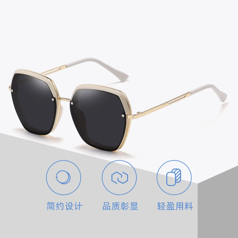 也古偏光墨镜女高级感大脸显瘦ins时尚太阳镜防紫外线开车专用Y30
