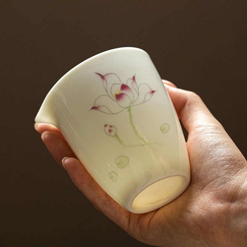 羊脂玉瓷美人公道杯德化白瓷陶瓷茶海分茶器功夫茶具匀茶杯分茶器