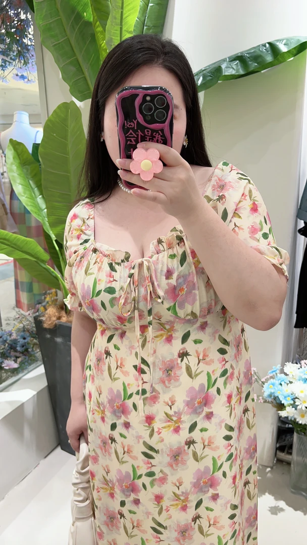 圆又圆大码女装 印花长裙